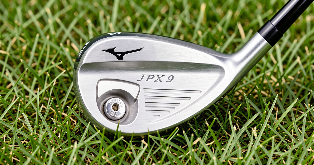 Mizuno JPX 923 Forged 7 iron head with flow micro slot technology close-up