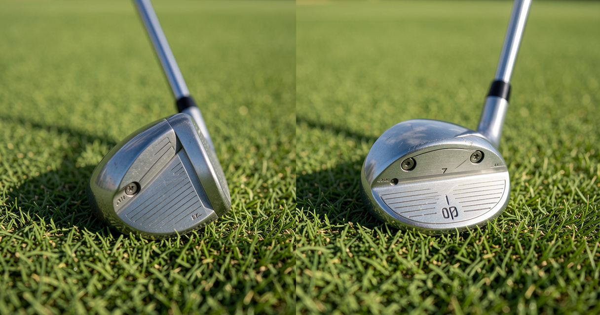 Blade vs cavity back iron comparison side by side rear view