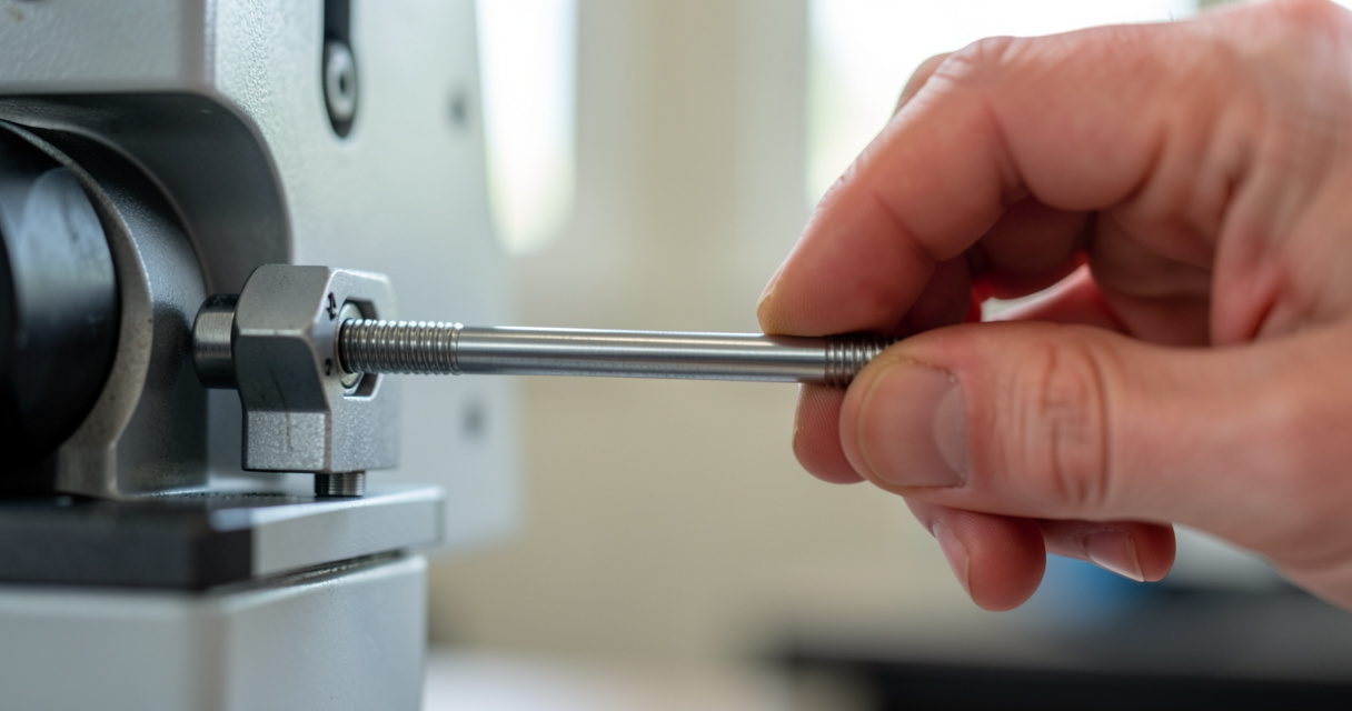 Calibration rod insertion into a Briffidi SW1 swing weight machine for accurate measurement